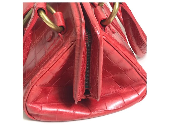 Céline Borsa in pelle rossa Celine Rosso - vista 6