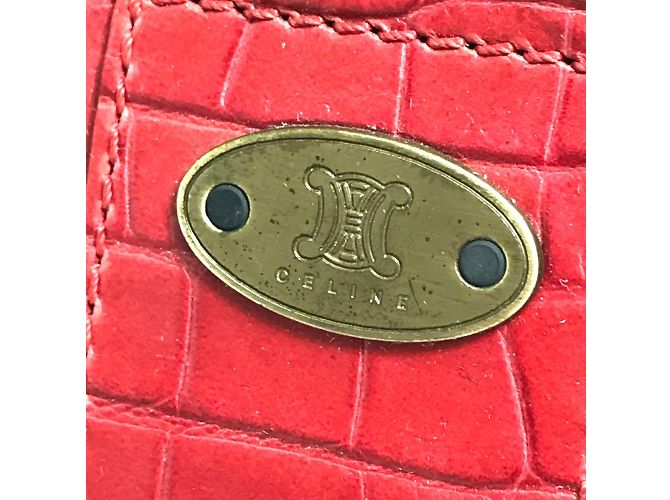 Céline Borsa in pelle rossa Celine Rosso - vista 8