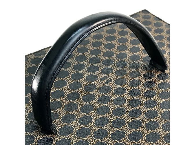 Céline Bolsa de mão com hardware de carruagem e logo Celine Marrom - vista 12