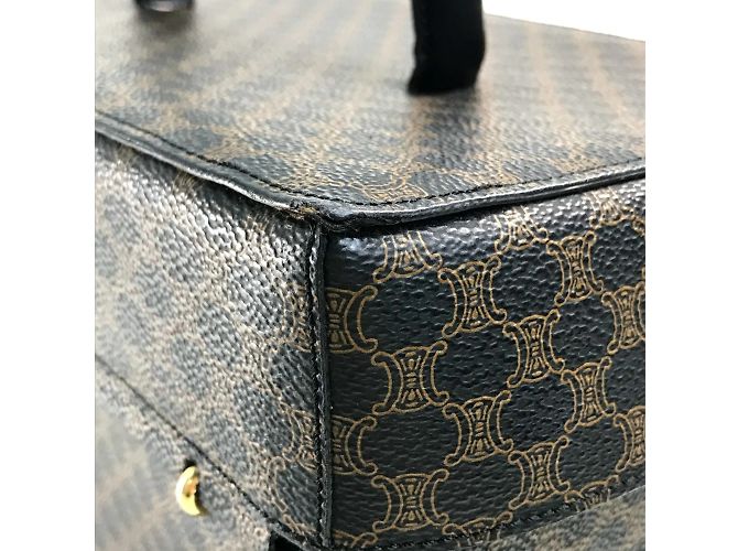 Céline Bolsa de mão com hardware de carruagem e logo Celine Marrom - vista 13