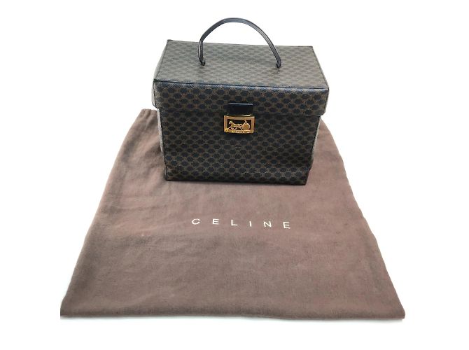 Céline Bolsa de mão com hardware de carruagem e logo Celine Marrom - vista 14