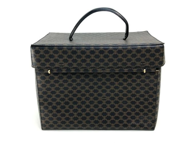 Céline Bolsa de mão com hardware de carruagem e logo Celine Marrom - vista 2
