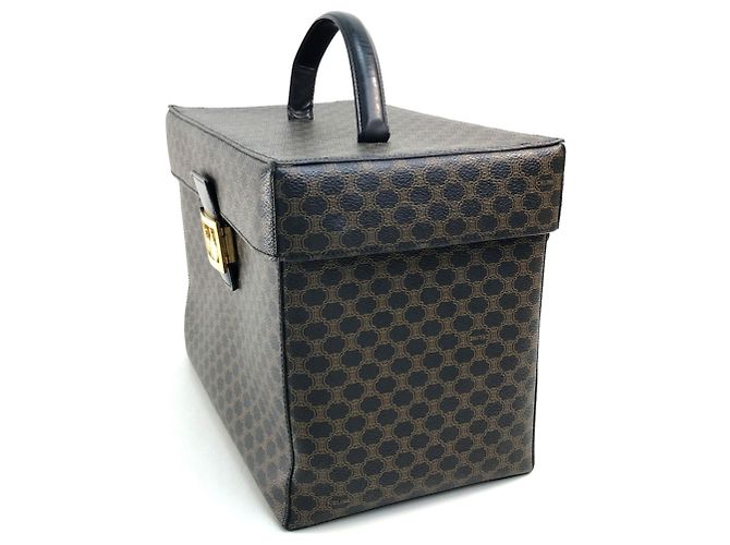 Céline Bolsa de mão com hardware de carruagem e logo Celine Marrom - vista 3