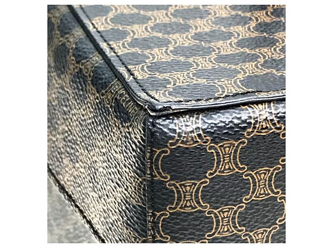 Céline Bolsa de mão com hardware de carruagem e logo Celine Marrom - vista 4