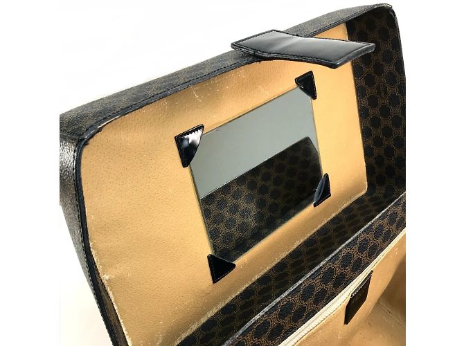 Céline Bolsa de mão com hardware de carruagem e logo Celine Marrom - vista 8