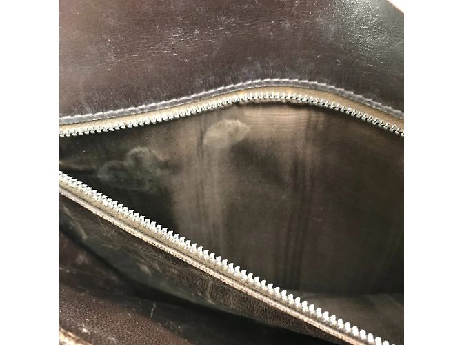 Céline Bolso de hombro de cuero marrón vintage Celine Castaño - vista 11