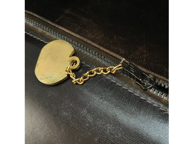 Céline Bolso de hombro de cuero marrón vintage Celine Castaño - vista 12