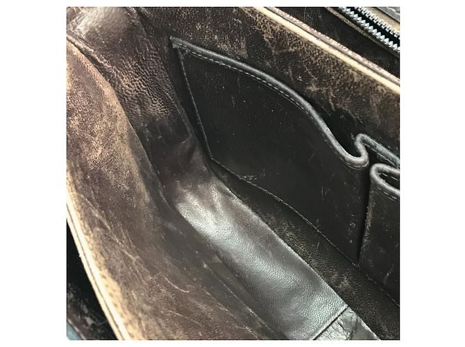 Céline Bolso de hombro de cuero marrón vintage Celine Castaño - vista 13