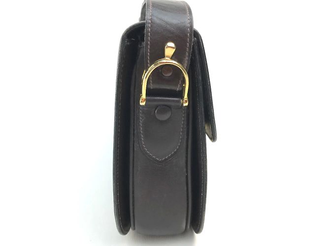 Céline Bolso de hombro de cuero marrón vintage Celine Castaño - vista 5