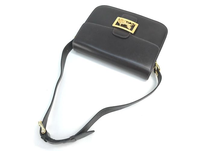 Céline Bolso de hombro de cuero marrón vintage Celine Castaño - vista 7