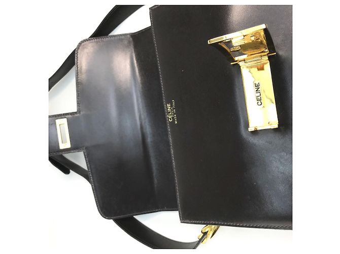 Céline Bolso de hombro de cuero marrón vintage Celine Castaño - vista 9