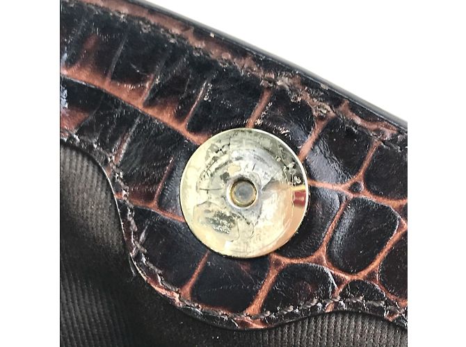 Céline Borsa a spalla in pelle marrone Celine - vista 9