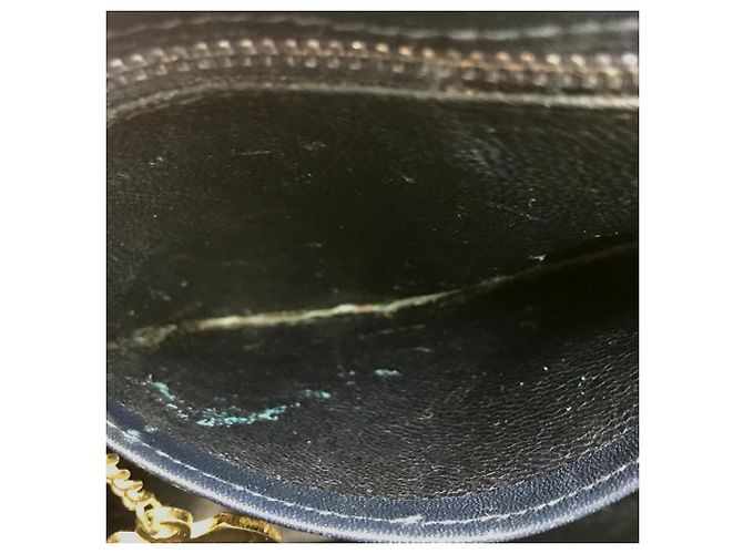 Céline Celine Vintage Schultertasche Marineblau - Ansicht 11