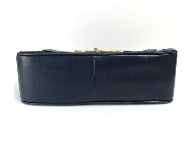 Céline Celine Vintage Schultertasche Marineblau - Ansicht 3
