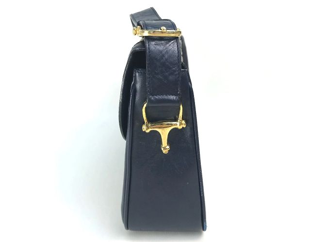 Céline Celine Vintage Schultertasche Marineblau - Ansicht 6
