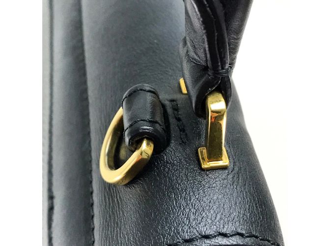 Céline Borsa a spalla in pelle nera Celine Nero - vista 11