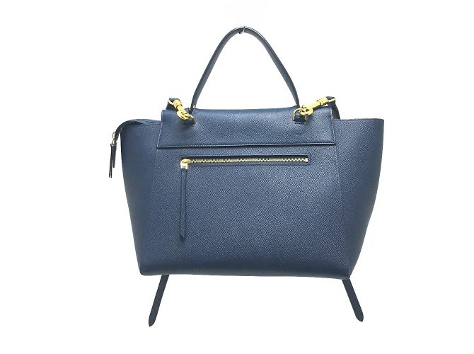 Céline Borsa in pelle navy Celine Blu navy - vista 2