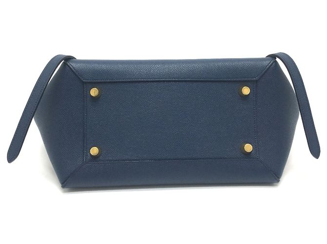 Céline Borsa in pelle navy Celine Blu navy - vista 4