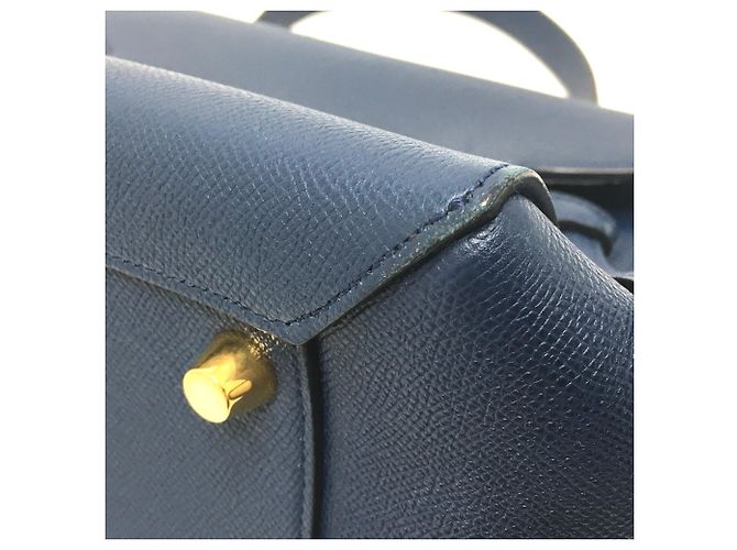 Céline Borsa in pelle navy Celine Blu navy - vista 5