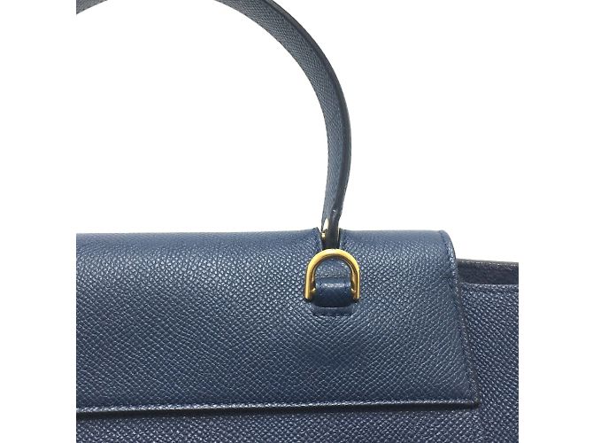 Céline Borsa in pelle navy Celine Blu navy - vista 8