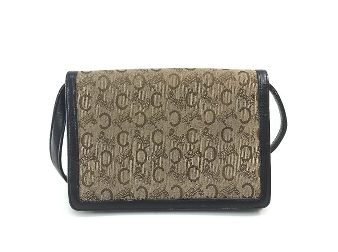 Céline Borsa a spalla con logo Celine Carriage Hardware Marrone - vista 2