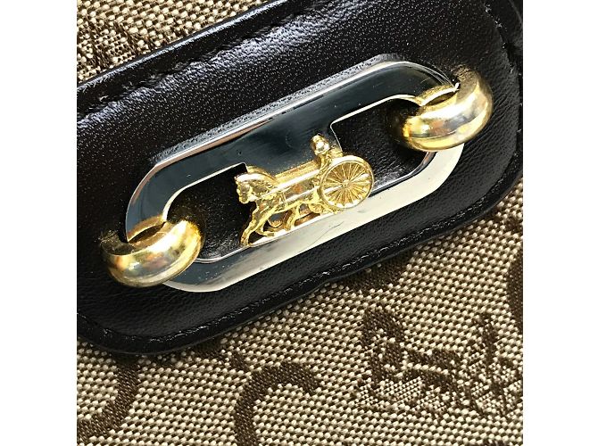 Céline Borsa a spalla con logo Celine Carriage Hardware Marrone - vista 4