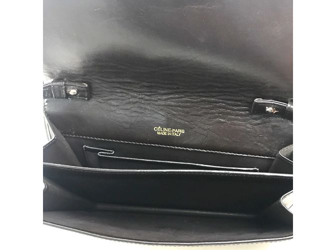 Céline Borsa a spalla con logo Celine Carriage Hardware Marrone - vista 8