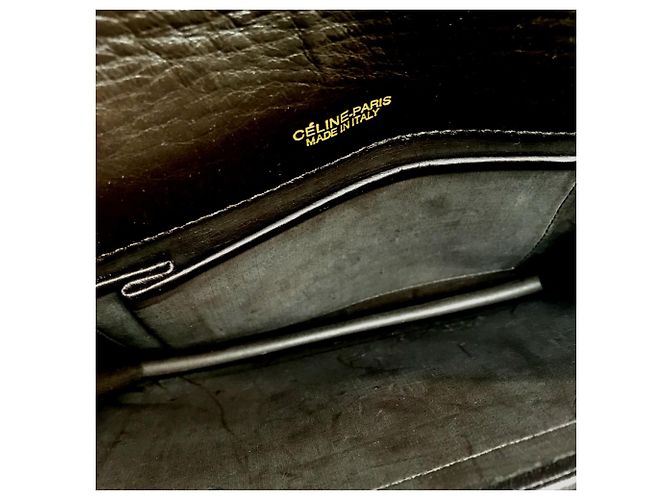 Céline Borsa a spalla con logo Celine Carriage Hardware Marrone - vista 9