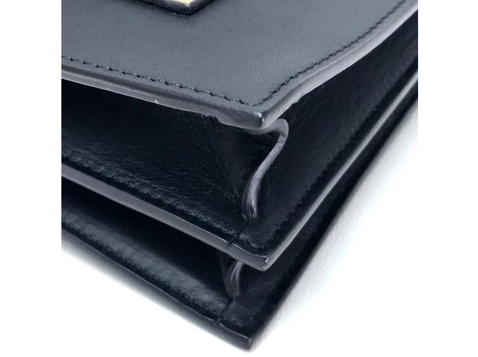 Céline Clutch in pelle blu Celine - vista 4
