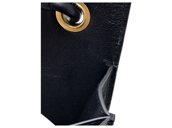 Céline Clutch in pelle blu Celine - vista 5