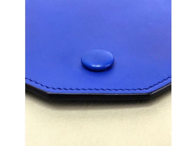 Céline Clutch in pelle blu Celine - vista 8