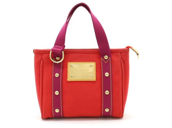 Borsa tote Louis Vuitton Antigua Cabas PM Rosso - vista 2