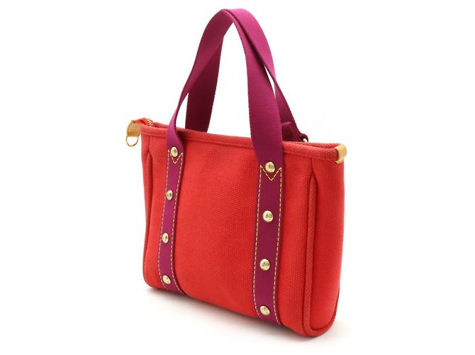 Borsa tote Louis Vuitton Antigua Cabas PM Rosso - vista 3