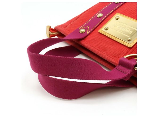 Borsa tote Louis Vuitton Antigua Cabas PM Rosso - vista 5