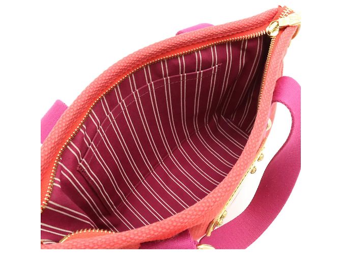 Borsa tote Louis Vuitton Antigua Cabas PM Rosso - vista 7