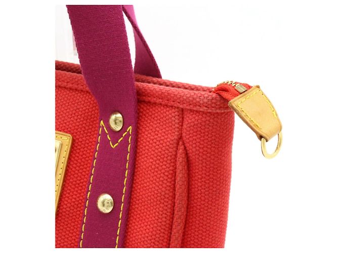 Borsa tote Louis Vuitton Antigua Cabas PM Rosso - vista 8