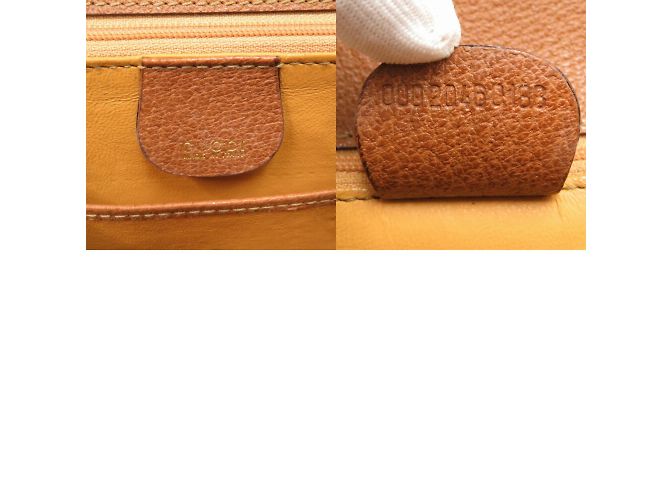Borsa in pelle Gucci Bamboo Marrone - vista 11