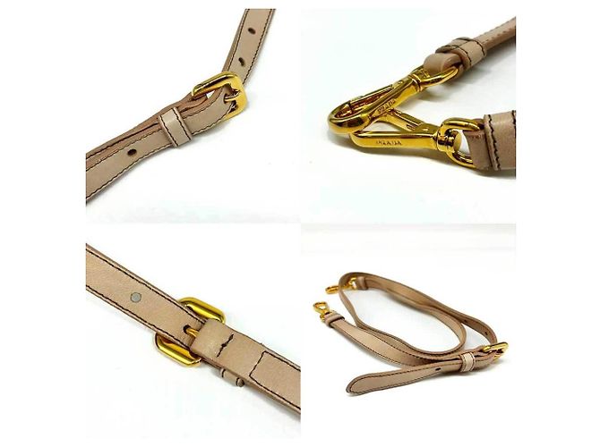 Ribbon Borsa Prada in pelle nappa beige - vista 7
