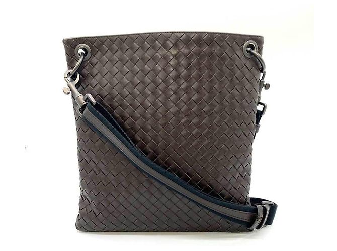 Borsa a Spalla Intrecciato di Bottega Veneta Marrone - vista 2