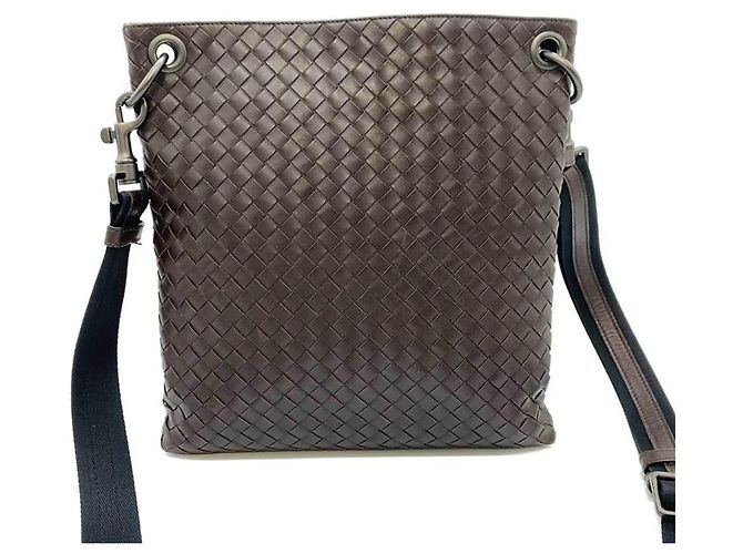 Borsa a Spalla Intrecciato di Bottega Veneta Marrone - vista 3