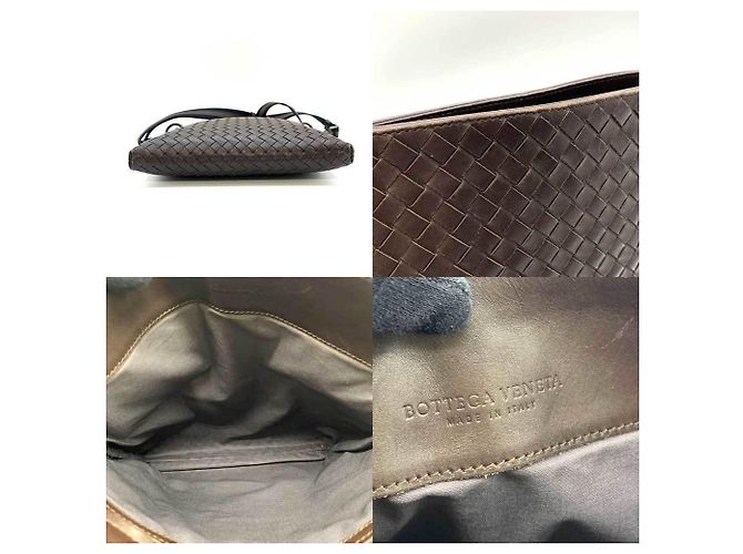 Borsa a Spalla Intrecciato di Bottega Veneta Marrone - vista 5