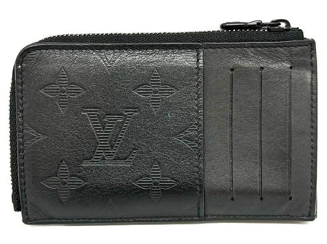 Monedero de cuero negro Monogram Shadow de Louis Vuitton - vista 3
