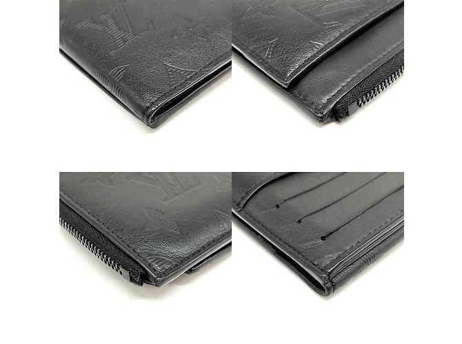Monedero de cuero negro Monogram Shadow de Louis Vuitton - vista 4