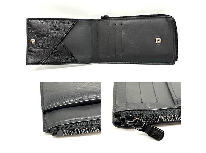 Monedero de cuero negro Monogram Shadow de Louis Vuitton - vista 5