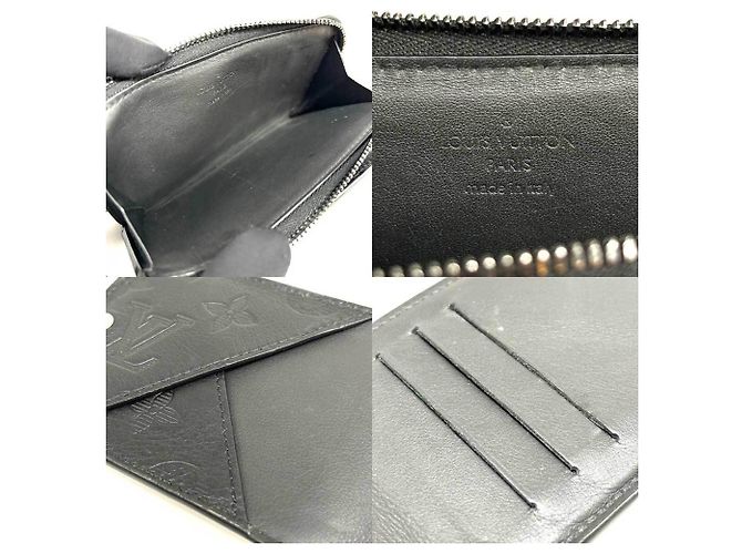 Monedero de cuero negro Monogram Shadow de Louis Vuitton - vista 6