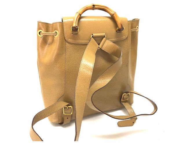 Beige Leder Rucksack von Gucci - Ansicht 2