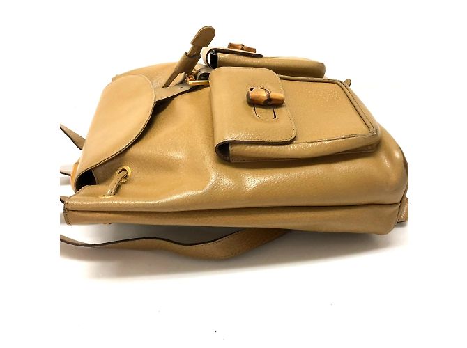 Beige Leder Rucksack von Gucci - Ansicht 4