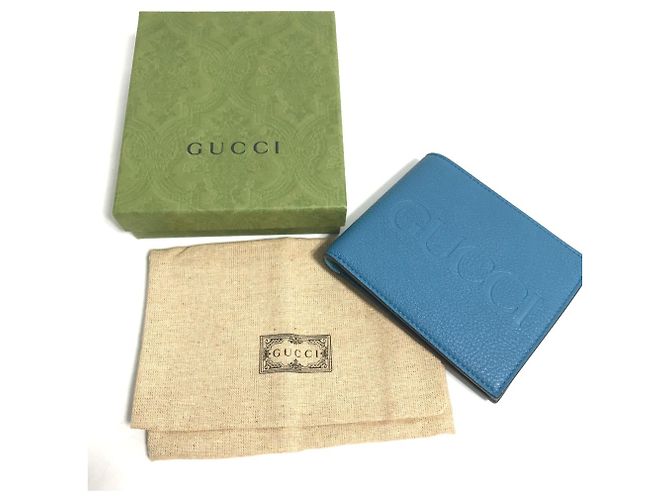 Gucci Blue Leather Bi-Fold Wallet - view 7