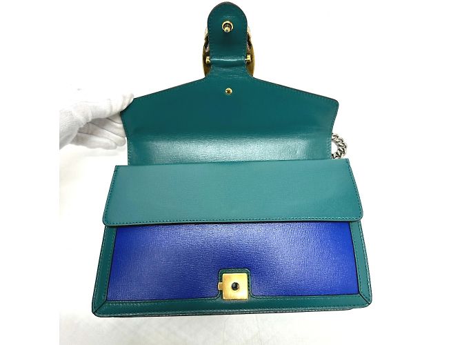 Gucci Bicolor Schultertasche Blau - Ansicht 8