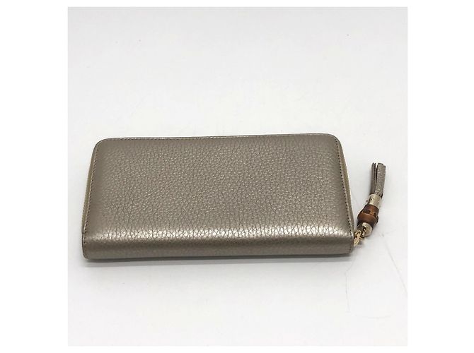 Cartera larga con cremallera Gucci Bamboo Dorado - vista 4